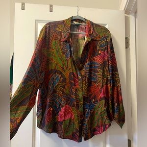 NWOT Farm Rio Vintage Multicolor Long Sleeve Shirt